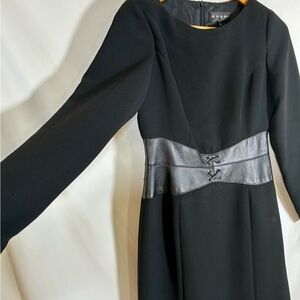 SHANI Women’s 8 Black Long Sleeve LBD Cocktail Business Formal Dress Knee length